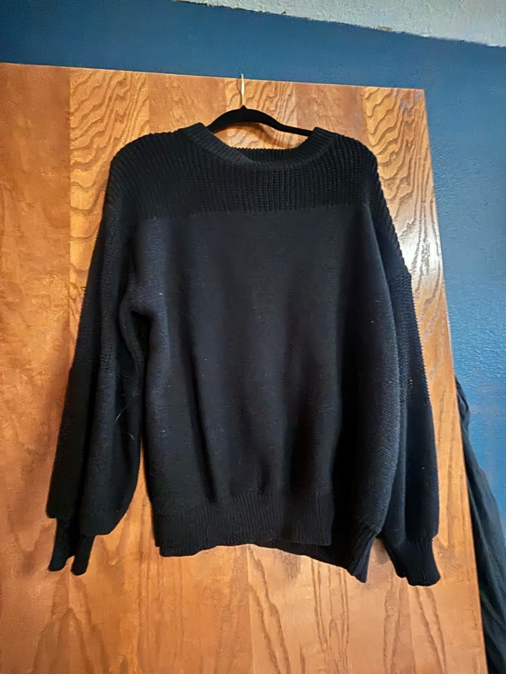 Classic Black Crewneck Men's Sweater